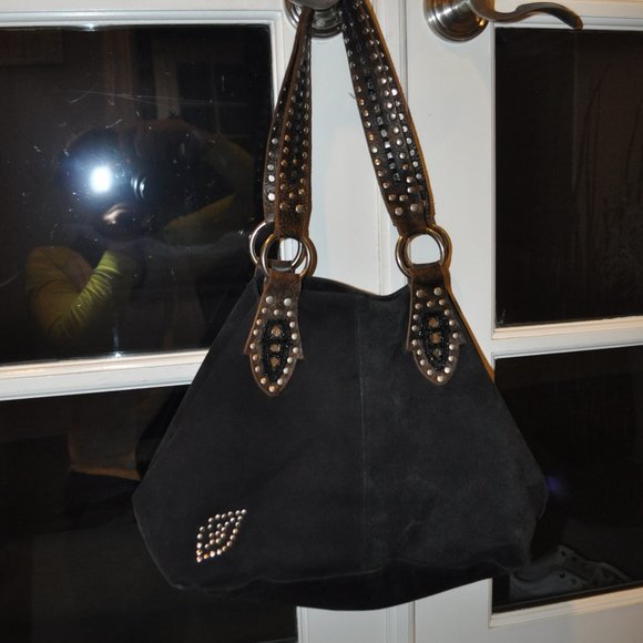 Fab Studded Hobo Tote Bag - Picture 7 of 11